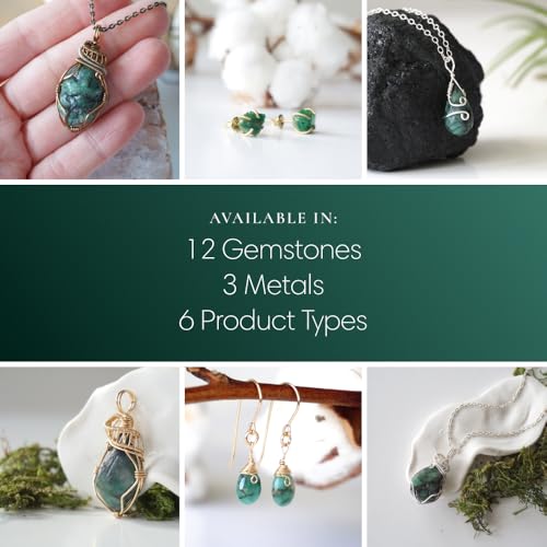 Raw Emerald Necklace