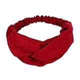 Toruiwa 1X Cinta de Pelo Venda Elástico Cintas para el Pelo Accesorios del Pelo Correa de Pelo de la Venda del Pelo Rojo