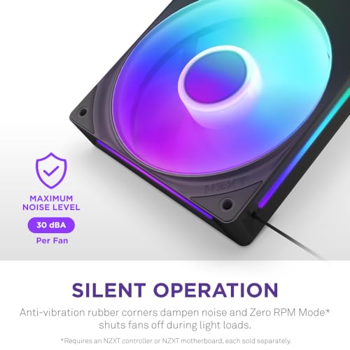 NZXT F240 RGB Core - 240mm Single-Frame Fan Unit with 2 x 120mm