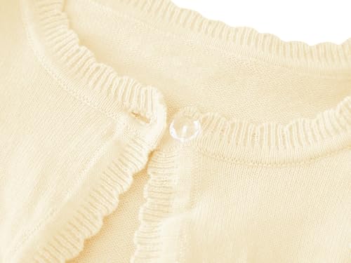 Image of Girls Cardigan Sweater Toddler Long Sleeve One Button Bolero Shrug