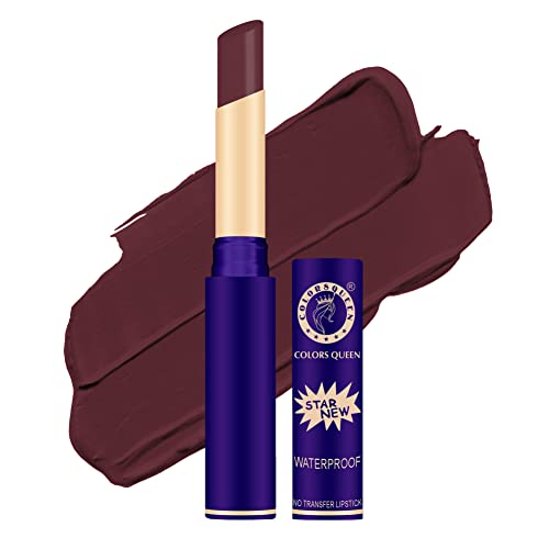 Image of Colors Queen Queen Lips Matte Lipstick | Long Lasting Lipstick Waterproof Highly Pigmented with Smooth Application | Smudge Proof Lipstick for Women (43 - Chocolate)