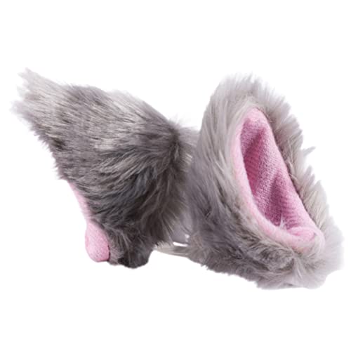 Tianbi 2Pcs Plush Cat Ears,Hair Clips Hairpins Headwear,Cute Helmet Accessories for Bicycle Helmet Ski Motorcycle Helmet Snowboard Helmet (Helmet Not Included)
