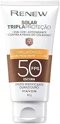Protetor Solar em Loção Renew Matte Cor Escura FPS50 Avon 40g