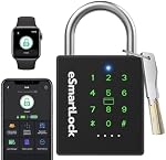 ELinkSmart Verrouillage combiné de mot de passe extérieur Padlock avec clé NFC RFID Padlock résistant aux intempéries pour Locker Gym Gate Fence Support de camion Code temporaire Déverrouiller Record