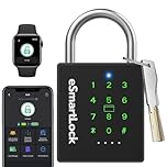 Combination Padlock with Key Outdoor eLinkSmart Password Padlock NFC RFID Weatherproof Heavy Duty Padlock for Locker Shed Gate Fence Truck Support Temporary Code 1000 App Users