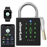 eLinkSmart Smart Padlock with Key, Heavy Duty Combination Lock Outdoor