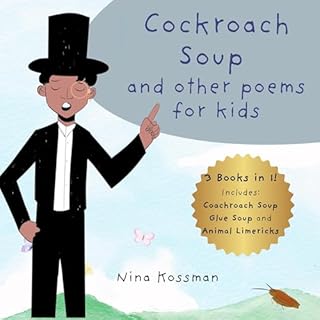Diseño de la portada del título Cockroach Soup and Other Poems for Kids