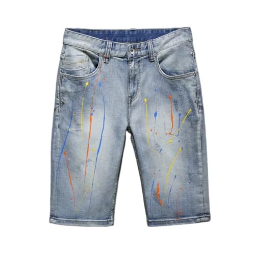 Short en jean extensible homme coupe droite denim stretch haut de gamme