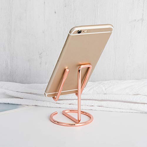 Cell Phone Iron Stand Holder, Rose Gold Universal Portable Tablets Holder, Compatible With All Mobile Phones By Hubhnb (Golden) #TOP3