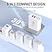 USB C Charger Block, 2-Pack 60W 5 Ports USBC Wall Charger Plug Fast Charging, QC Multiport PD Adapter Chargers,Type C Box Brick Cube Compatible with iPhone 17 16 15 14 13 12 Pro Max, Samsung