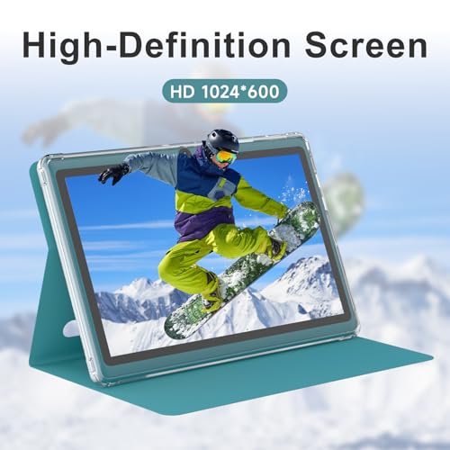 Image of 7 inch Android 14 Tablet, 7'' HD IPS Touchscreent, Quad-Core, 8GB (5GB expansion) RAM＆32GB ROM 1TB Expand, 2MP + 5MP Dual Camera, WiFi 6 Bluetooth 3000 mAh Battery Tab Tableta with Case.(Navy blue)