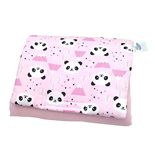 Trocador Portátil Panda Rosa 2 Bolsos