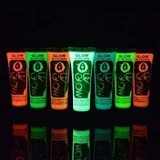 Glow in the Dark Face & Body Paint 0.34oz - Set of 7 Tubes