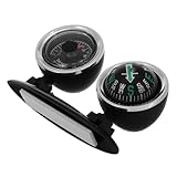 Ciieeo Verstellbarer Auto Kompass mit Thermometer Präziser Navigationskompass für Auto Boot und...
