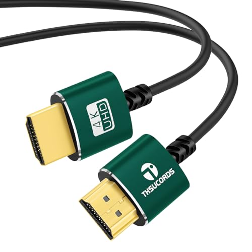 Thsucords Slim HDMI Cable 30FT, Ultra Soft & Thin HDMI to HDMI Cord, Extreme Flexible & Skinny HDMI Wire Supports High Speed 4K@60Hz 18gbps 2160p 1080p by Thsucords - Used condition - US$16.46