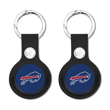 NFL Buffalo Bills Porta-chaves Apple AIR TAG pacote com 2 para cães e gatos, capa para Apple Airtag Tracker, suporte de pingente de dispositivo de rastreamento de cães GPS