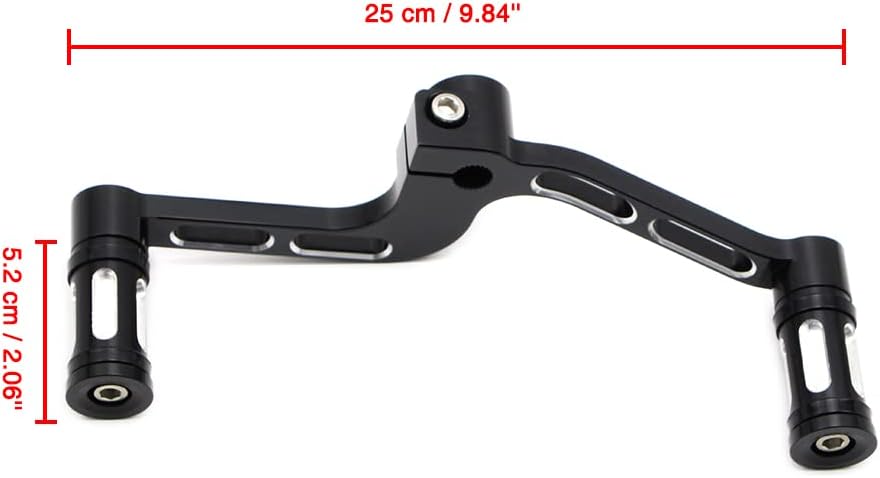 Dreamseek Motorcycle Heel Toe Gear Shift Lever + Shift Peg for Harley Sportster XL883 XL 883 1200 2004-2017 Mid-Controls Shifter Levers (Chrome)