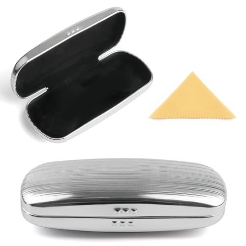 Image of Hard Shell Sunglasses Case, Portable Aluminum Alloy Glasses Case Protective Eyeglasses Cases for Men Women
