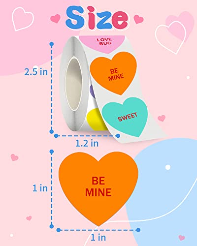 500 Pcs Heart Stickers For Kids, Valentines Day Stickers Love Decorative Red Heart Stickers Labels For Teachers Classrooms Accessories Cards Envelopes Boxes #TOP5
