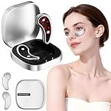 Rotlicht Augenmassagegerät, Eye Massager mit Rotlicht Maske Wärme, Elektrisches Eye Beauty EMS Augenpads, Elektrisch Augenpads Anti Falten, Glow Pads Augen Massagegerät Alltagstauglich
