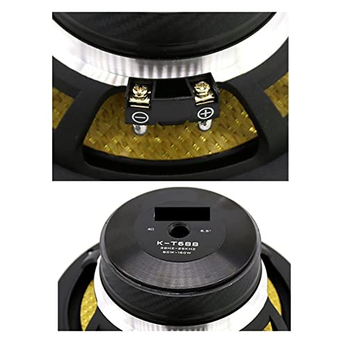 Suppas Loudspeaker 6" 6.5 Inch Bullet Car Audio Speaker Car-Styling Sets Yellow Component Speakers Crossover Tweeter Automobile #TOP4