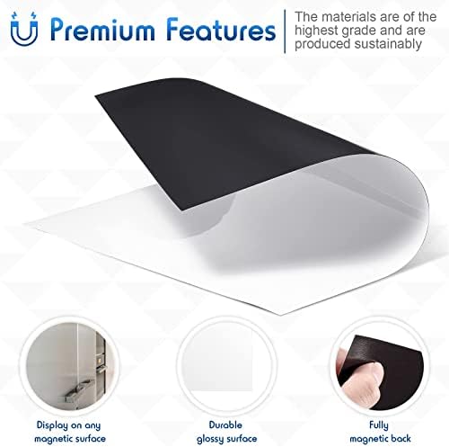 Magnetic Dry Erase Whiteboard Sheet A4 Magnetic Fridge White Board Magnetic Reusable Whiteboard with 1 Magnetic Pen for Home, Kitchen, Office and School Fridge, Taking Notes, Lists, Memos and Menus