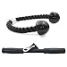 Luwint Cable Machine Attachment Set, Tricep Press Down Bar and 27'' Pull Down Rope, Triceps Bicep Arm Strength Training Accessories for Home Gym