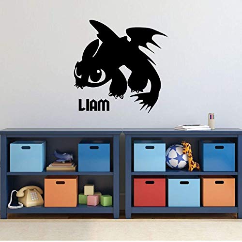 Vinilo decorativo personalizado dragón sin dientes miniatura 6