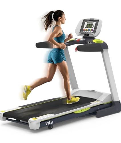 Image of Motorised Treadmill, Electric Fitness Running Machine with LCD Console, Home Gym Cardio, 7 inch LCD, 7HP DC Motor, 1-20KM /H Speed, Max Weight 180 kg.