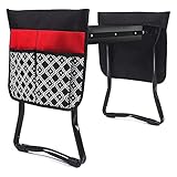 CXJC Garten-Kniebank und Sitz, zusammenklappbar, 2-in-1-Gartenhocker mit 2 Werkzeugtaschen, tragbarer Knieschützer, geräumig und bequem, tolles Geschenk für Eltern, Gärtner, ältere Menschen
