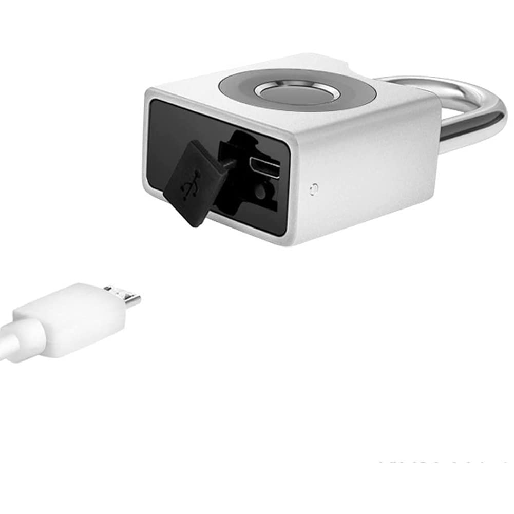 Candado de Huellas Dactilares, candado Inteligente de Huellas Dactilares a Prueba de Agua IP65, candado antirrobo de Seguridad sin Llave Inteligente para casillero, Gimnasio, puert