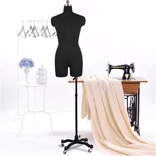 Adjustable Plus Size Sewing Mannequin with Wheels, Dress Form for