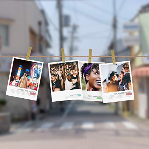 Mini Gold Clothespins - 50Pcs Small Natural Wood Clothes Pin With Jute Twine For Photos Display,Gift Wrapping, Hanging Pictures Paper, Baby Clothes Pins,Small Clips For Home School Arts Crafts Decor #TOP3