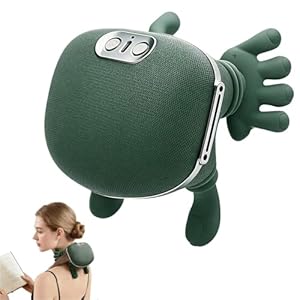 4D Nackenmassagegerät mit Wärme, Shiatsu Massagegerät, Massagegerät Nacken, kabelloses U-förmiges Massagekissen, 3 Massagegrade & 2 Temperaturstufen, für Zuhause, Büro, Reise (Stil 1)
