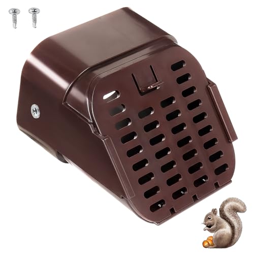 Kisotay 3"x4" Type-A Gutter Downspout Extensions, Removable Downspout Diverter, Gutter Splash Guard, Outlet Filter & Leaf Guard for Bottom of Downspouts(Brown)