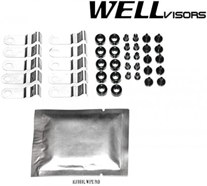 Miniatura 9 de WellVisors Repuesto para Mitsubishi Montero 2001-2006 con clip, color humo, tintado de humo, viseras laterales para ventana, deflectores 3-847MI012