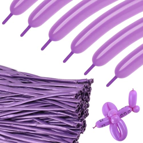 Image of 260 Balloons - Pearl Purple Long Balloons for Balloon Arch & Party Decor