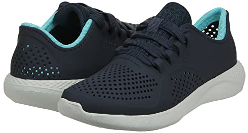 Crocs Women's Literide Pacer Lace-Up Sneakers, Navy/Ice Blue, 9 Women #TOP7