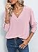 Dokotoo Womens Early Fall Fashion 2025 Long Sleeve Shirts for Women Buttons Hollow Out Embroidered Tops Business Casual Outfits Ladies Elegant Pink Tops for Women M