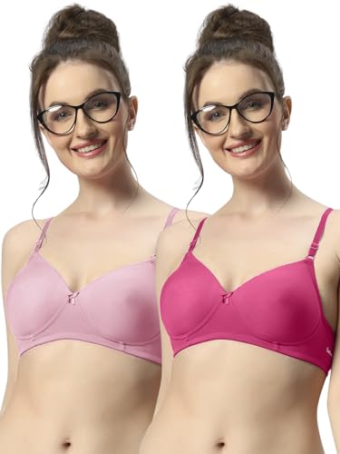 Image of SONARI Wire Free Padded Bra | Medium Padding for Support, Medium Coverage, Soft Cotton Polyester Material, Adjustable Straps with Hook & Eye Closure, Wash Only - 007