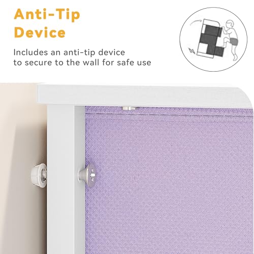 image for DWVO Dresser with 4 Drawers - Storage Tower Unit, Dresser for Bedroom,