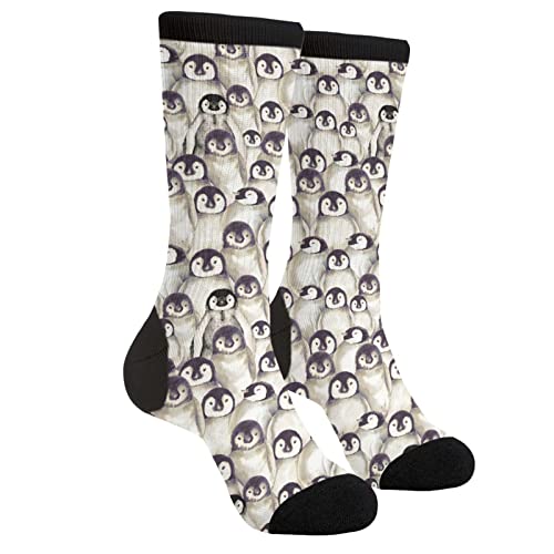 Yilad Penguin Crew Novelty Socks Casual Funny Crazy Athletic Dress Socks Unisex