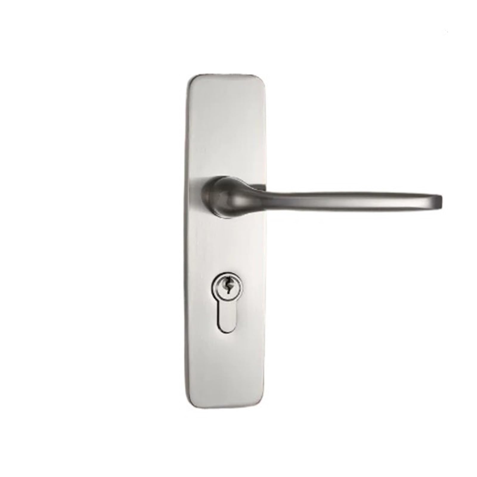 Serrure de porte domestique en nickel brossé au design épuré