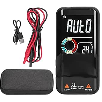 TCM-300A Digital Clamp Meter 6000 Counts T-RMS Multimeter Auto- Ranging Voltmeter Ampmeter With AC Current AC/DC Voltage NCV/Live Wire Inrush Resistance Diode Temperature Continuity – BLUE