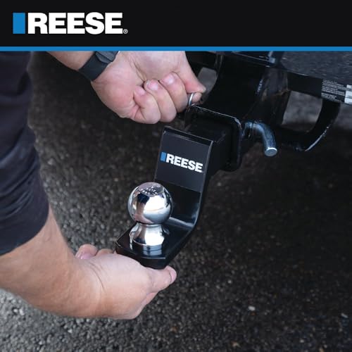 Reese Towpower 7005100 Interlock Anhängerkupplung Kugelhalterung Sicherheitsset, passend für 5,1 cm Vierkant-Empfänger, 5,1 cm Drop, 0,75 Zoll Steigung, 2,7 kg Kapazität