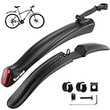 ICOCOPRO MTB Mudguards Set,Adjustable Bike Mudguards with Reflectors,Universal Mud Guards for Mountain Bike,Full Cover Thicken Widen Bicycle Fenders Set for 26/27.5/29