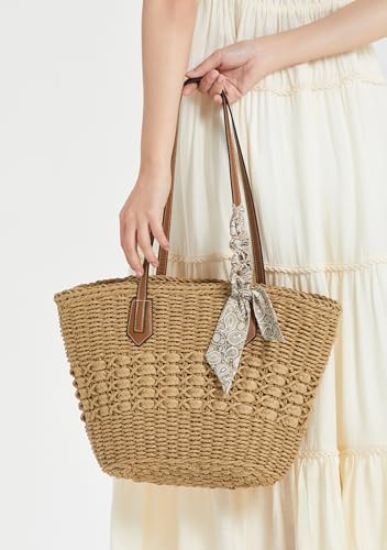Straw Purses for Women 2025 - Summer Beach Bag, Lightweight Straw Shoulder Handbags for Travel Vacation4