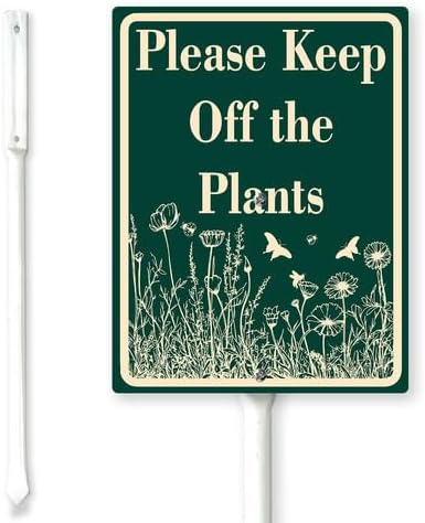 Amazon.com : FemiaD Please Keep Off the Plants Yard Sign with Stake ...