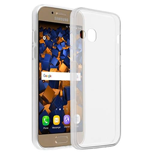 mumbi Mobilskal kompatibelt med Samsung Galaxy A3 2017 mobiltelefonfodral, tunn, transparent
