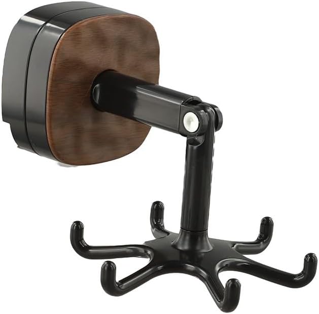 360 Degree Rotating Folding Wall Hook with Multi Prong Design, Strong Suction Cup Base for Tool Installation on Glass, Tile, and Finished Walls (1)